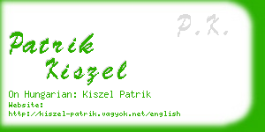 patrik kiszel business card